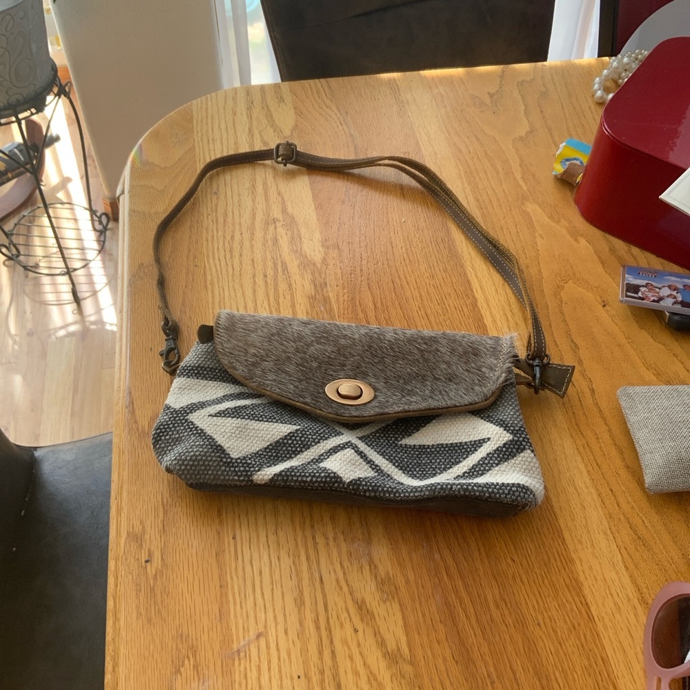Myra Bag Brown and Gray Mini Bag